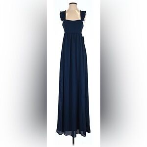 Show Me Your MuMu Navy Blue June Maxi Dress, brand new with tags